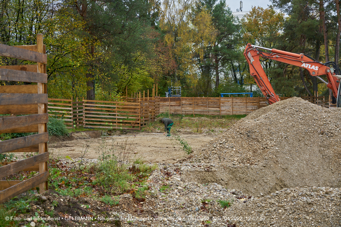 04.11.2022 - Baustelle an der Quiddestraße Haus für Kinder in Neuperlach
